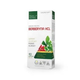 Berberyna HCL  500 mg 40 Kapsułek - Medica Herbs