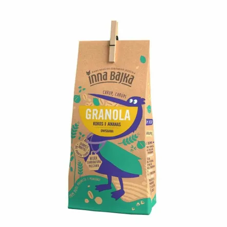 Granola Owsiana z Kokosem i Ananasem 300 g - Inna Bajka
