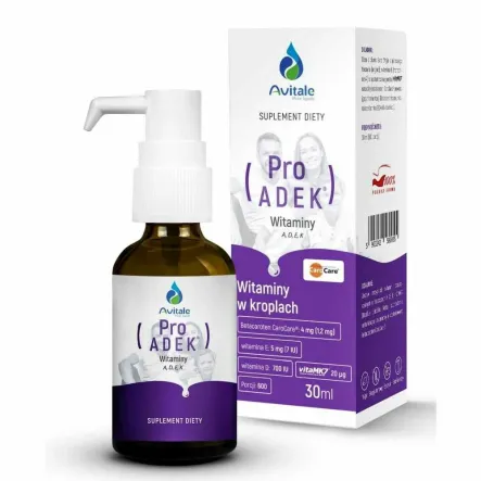 Witaminy Pro ADEK w Kroplach 30 ml - Avitale