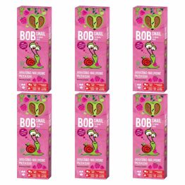 6 x Przekąska Jabłkowo - Malinowa z Owoców Bez Dodatku Cukru 30 g - Bob Snail