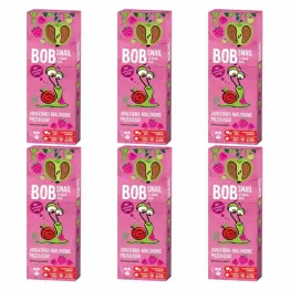 6 x Przekąska Jabłkowo - Malinowa z Owoców Bez Dodatku Cukru 30 g - Bob Snail