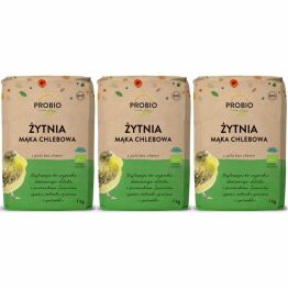 3 x Mąka Żytnia Chlebowa BIO 1 kg - Probio