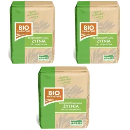 3 x Mąka Żytnia Typ 720 Chlebowa Bio 1 kg - Bioharmonie (05.02.2024)