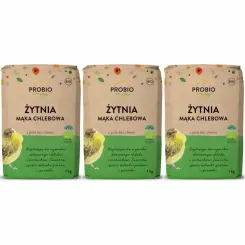 3 x Mąka Żytnia Chlebowa BIO 1 kg - Probio
