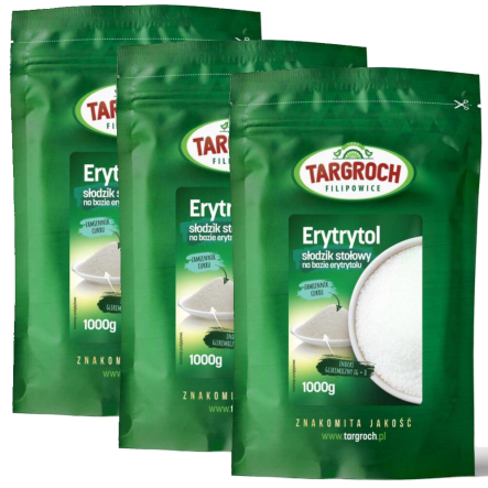 Zestaw 3 x Erytrol 1 kg - Erytrytol 1000 g - Targroch