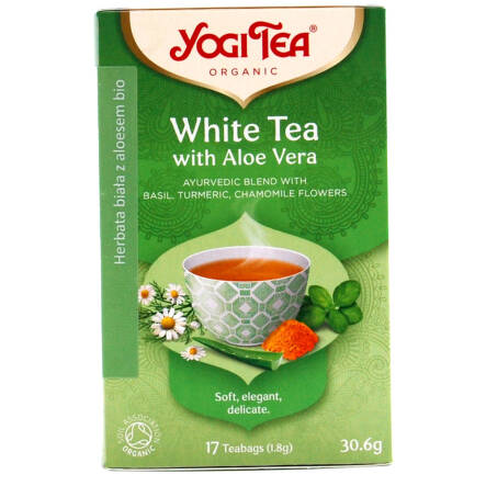 Herbata Biała z Aloesem Bio 30,6 g (17 x1,8 g)  - Yogi Tea