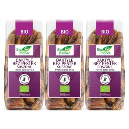 3 x Daktyle Bez Pestek Suszone Bezglutenowe Bio 400 g - Bio Planet