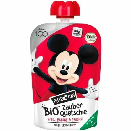 Przecier Jabłko Brzoskwinia Banan BIO 100 g Myszka Miki - Pure & Fun (data: 28.04.2025)