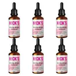 6 x Słodzik w Płynie Stevia Drops Natural 50 ml - Nicks