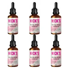 6 x Słodzik w Płynie Stevia Drops Natural 50 ml - Nicks