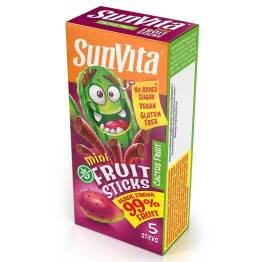 Paluszki Owocowe Bez Dodatku Cukru - Owoc Kaktusa 50 g (5 x 10 g) - Sunvita