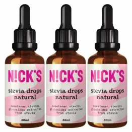 3 x Słodzik w Płynie Stevia Drops Natural 50 ml - Nick's