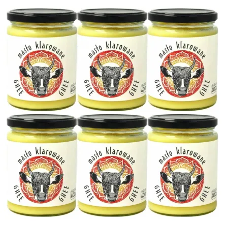 6 x Masło Klarowane Ghee 400 g - Pięć Przemian