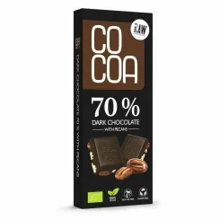 Czekolada Ciemna 70% z Orzechami Pekan Bio 40 g - Cocoa
