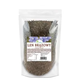 Len Brązowy Nasiona 500 g - Vitafarm - Przecena Krótka Data Minimalnej Trwałości