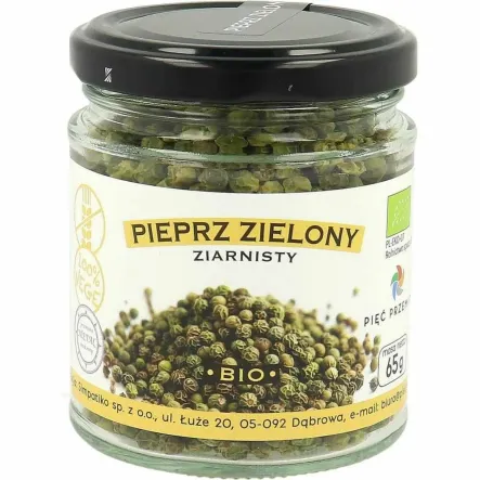 Pieprz Zielony Ziarnisty BIO 65 g - Pięć Przemian
