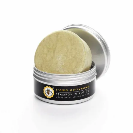 Szampon w Kostce TRAWA CYTRYNOWA 70 g - Miodowa Mydlarnia