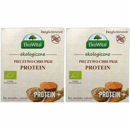 2 x Pieczywo Chrupkie Protein+ Bezglutenowe Bez Dodatku Cukru Bio 100 g - EkoWital