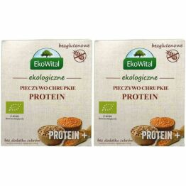 2 x Pieczywo Chrupkie Protein+ Bezglutenowe Bez Dodatku Cukru Bio 100 g - EkoWital