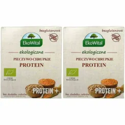 2 x Pieczywo Chrupkie Protein+ Bezglutenowe Bez Dodatku Cukru Bio 100 g - EkoWital