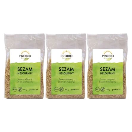 3 x Sezam Niełuskany Bio  Bezglutenowy 150 g  Probio