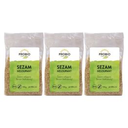 3 x Sezam Niełuskany Bio  Bezglutenowy 150 g  Probio