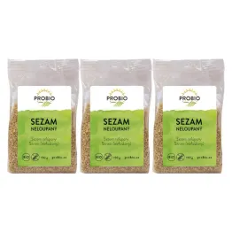 3 x Sezam Niełuskany Bio  Bezglutenowy 150 g  Probio
