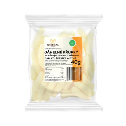 Chrupki Kukurydziano-Jaglane z Jabłkiem Śliwką i Dynią 40 g Natural - Przecena Krótka Data Minimalnej Trwałości