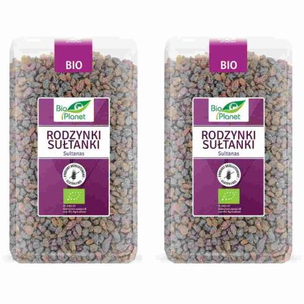 Zestaw 2 x Rodzynki Sułtanki Bio 1 kg - Bio Planet