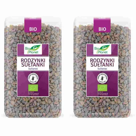 Zestaw 2 x Rodzynki Sułtanki Bio 1 kg - Bio Planet