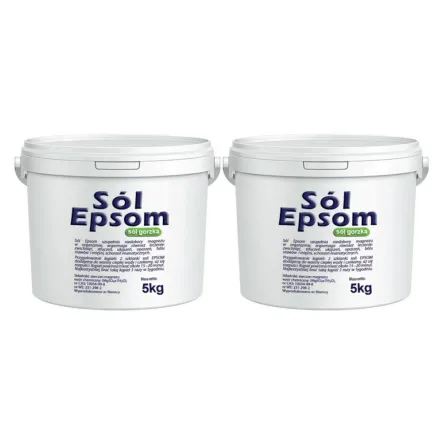 Zestaw 2 x Sól Epsom Siarczan Magnezu Wiadro 5 kg VitaFarm 