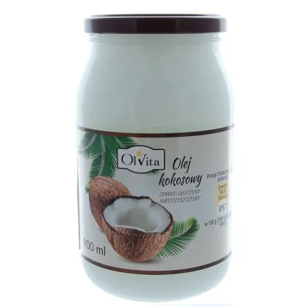 Olej Kokosowy 900 ml Zimnotłoczony Nierafinowany - Ol'Vita