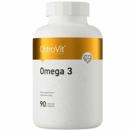 Omega 3 - 90 kapsułek - Kwasy Tłuszczowe DHA i EPA - OstroVit