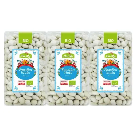 3 x Fasolka Biała Bio 500 g - Bio Raj