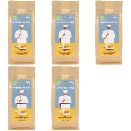 5 x Mieszanka Chleba Bezglutenowa Klasyczna BIO 420 g - Pięć Przemian