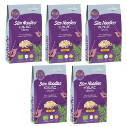 5 x Makaron Konjac Udon Bezglutenowy Bio 270 g (200 g) - SLIM NOODLES