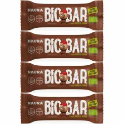 4 x Baton Daktylowy Kakao & Kokos Bez Dodatku Cukru Bezglutenowy Bio 35 g - Naura