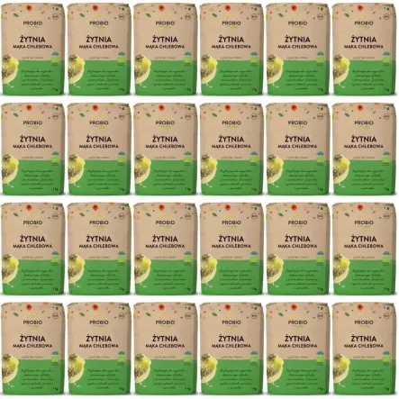 24 x Mąka Żytnia Chlebowa BIO 1 kg - Probio