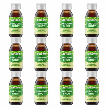 12 x Shot Curcuma (Pomarańcza, Imbir, Kurkuma) 60 ml  - Welsom