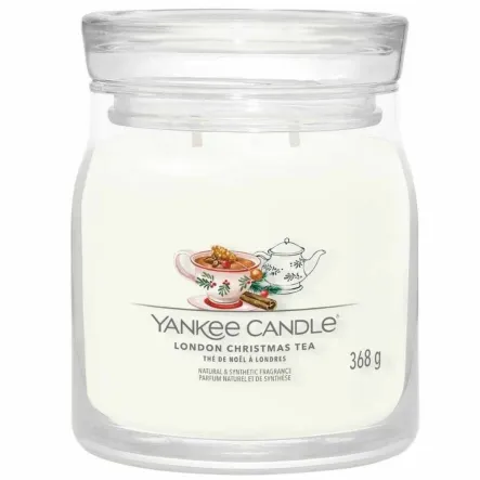 Świeca Średnia LONDON CHRISTMAS TEA - Wosk Sojowy 368 g - Yankee Candle