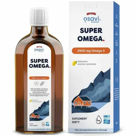Super Omega-3 (2900 mg) Aromat Cytrynowy 500 ml - Osavi Marine