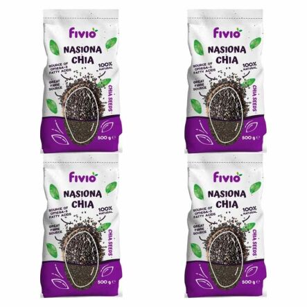4 x Nasiona Chia 500 g - Vivio - Nasiona Szałwii Hiszpańskiej