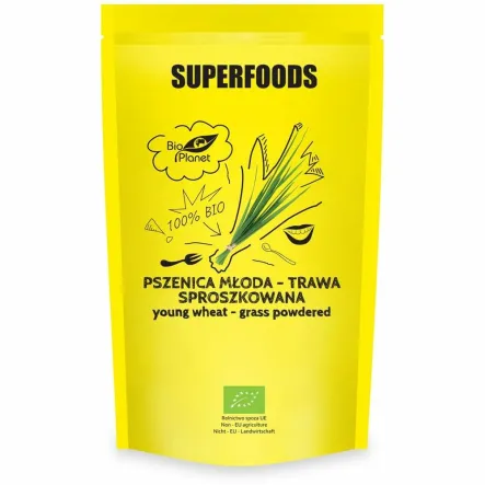 Pszenica Młoda - Trawa Sproszkowana Bio 150 g - Bio Planet 