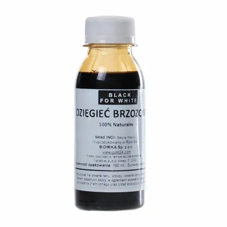 100% Naturalny Olejek Dziegieć Brzozowy Plastik 100 ml - Biomika