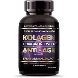 Kolagen Tabletki +Hialuron +Witamina C Anti-Age 90 tab = 45 g Intenson