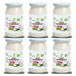 Zestaw 6 x Olej Kokosowy Virgin Nierafinowany Bio 900 ml Intenson