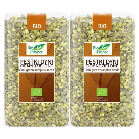 2 x Pestki Dyni Ciemnozielone Bio 1 kg Bio Planet