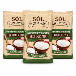 3 x Sól Kłodawska Ekologiczna Naturalna 1100 g Kopalnia Kłodawa