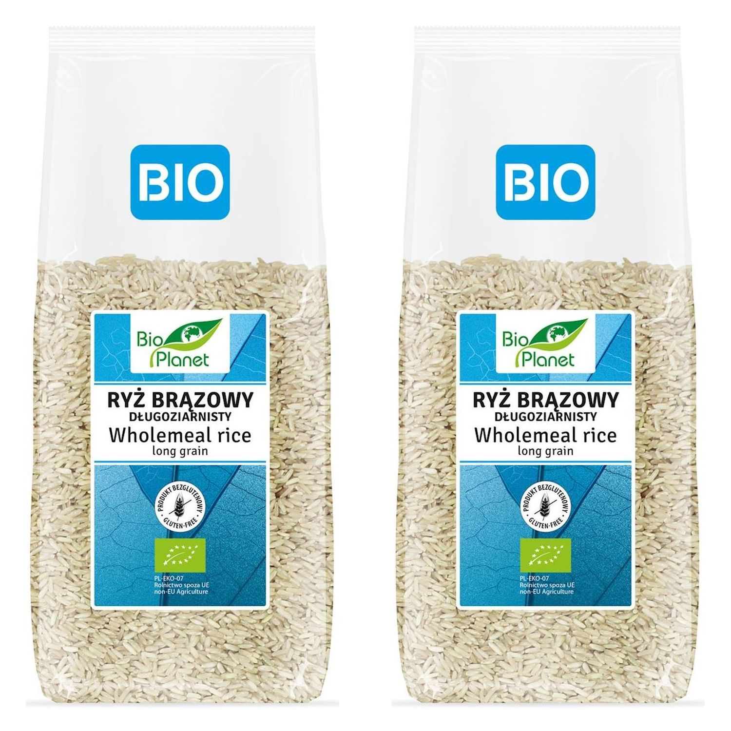 2 x Ryż Brązowy Długoziarnisty Bezglutenowy Bio 1 kg - Bio Planet