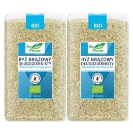 2 x Ryż Brązowy Długoziarnisty Bezglutenowy Bio 1 kg - Bio Planet
